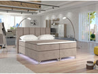 Boxspring bed 180x200 beige fabric Elariva QNCM15636