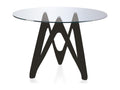 Elariva round designer table in black lacquered fiberglass - Dimensions: D 110 x H 76 cm LCCB41798