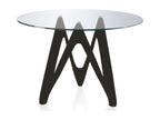 Elariva round designer table in black lacquered fiberglass - Dimensions: D 110 x H 76 cm LCCB41798