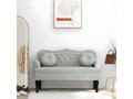 Bench with light grey cushions 120.5x65x75 cm velvet RFGV38889
