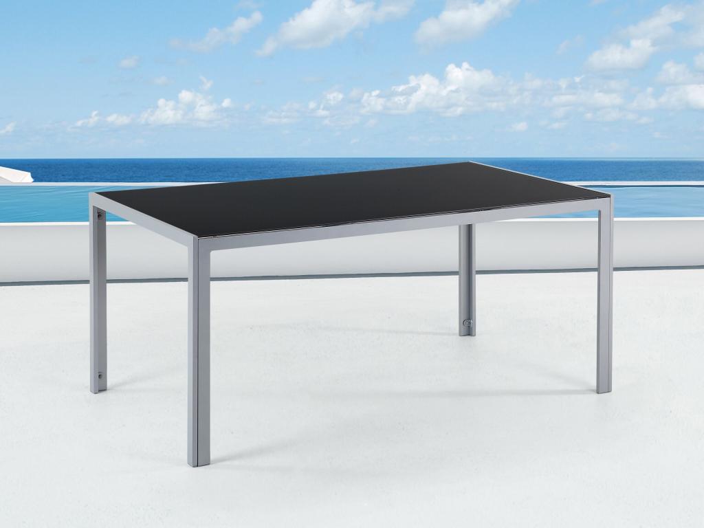 Elariva KOBW91997 Black Glass Garden Table