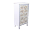 Wooden and glass chest of drawers with 5 drawers 48x30x89 PDPI14803