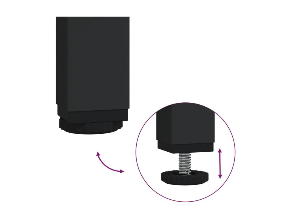 Black storage bench 40x42.5x50 engineered wood QZLA49894