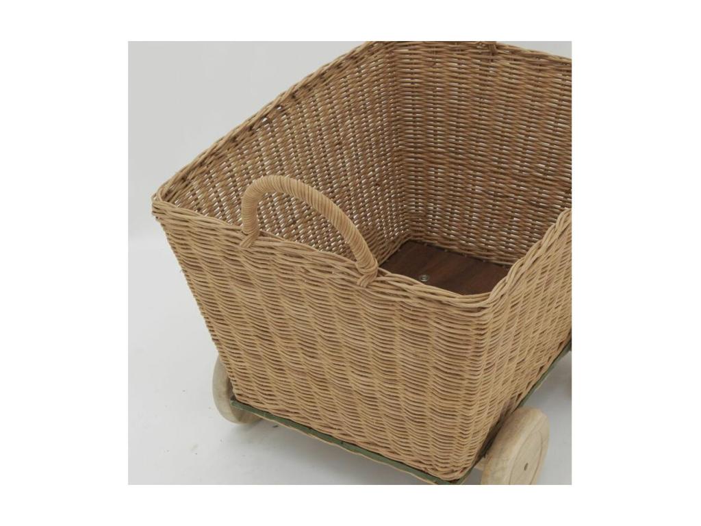 Rattan and wood trolley DXDL24841