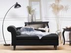 Black Velvet Chaise Longue, Right Side, HLFX48722