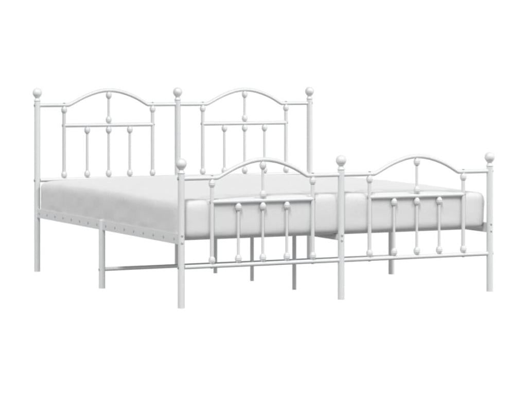Metal bed frame without mattress and white bed legs 180x200 cm NRTJ01769