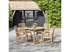 Extendable 4/6 seater solid teak garden furniture set XDRC23496