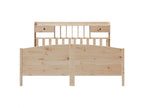 Bookshelf bed without mattress 200x200 cm solid pine wood SGZP05517