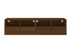 2-piece wall-mounted TV unit, brown oak, 60x30x30cm, engineered wood, ATKN85333