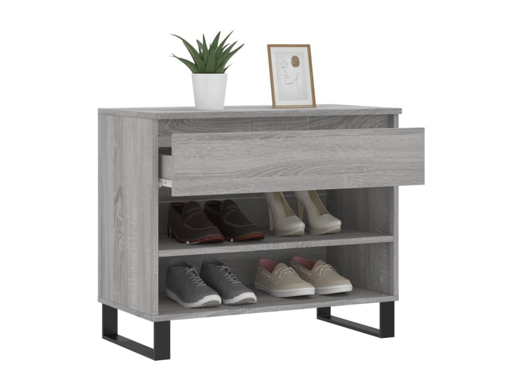 Shoe cabinet, concrete grey, 70x36x60 cm, engineered wood, GPDG32523