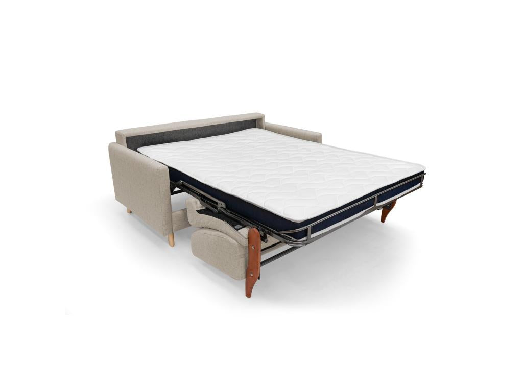 Elariva Convertible sofa bed in waterproof FELIS fabric T03 180 cm matt - 140x197 beige ROIU12054