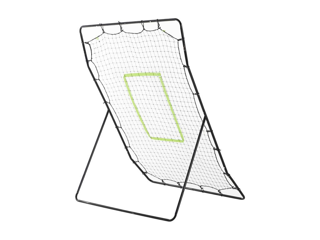 Football rebound net 123L x 90W x 174H cm, target and fixing stakes included, black/green SOLF03426
