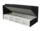 Teen bed with storage - black - right-hand side - Elariva XWLM45915