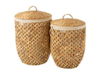 Set of 2 Laundry Baskets 60cm Natural FQIJ20491