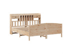 Bookshelf bed without mattress 200x200 cm solid pine wood SGZP05517