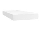 Upholstered bed base with mattress, white, 200x200cm, faux leather, GXAV35602