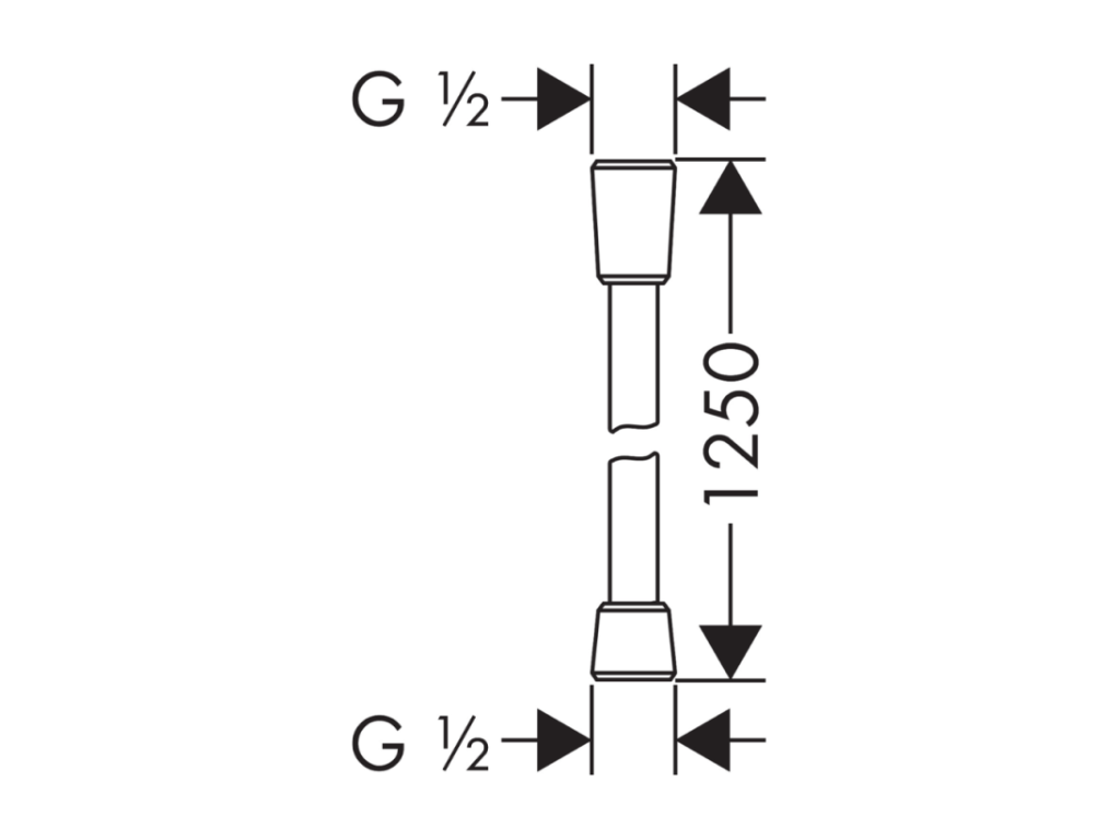 1.25m matte white shower hose WYFC23178