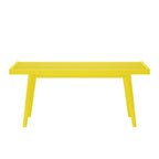 Plank and Beam Mid Century Single Wood Entryway Bench - 41.3 L x 16.5 W x 17.5 H