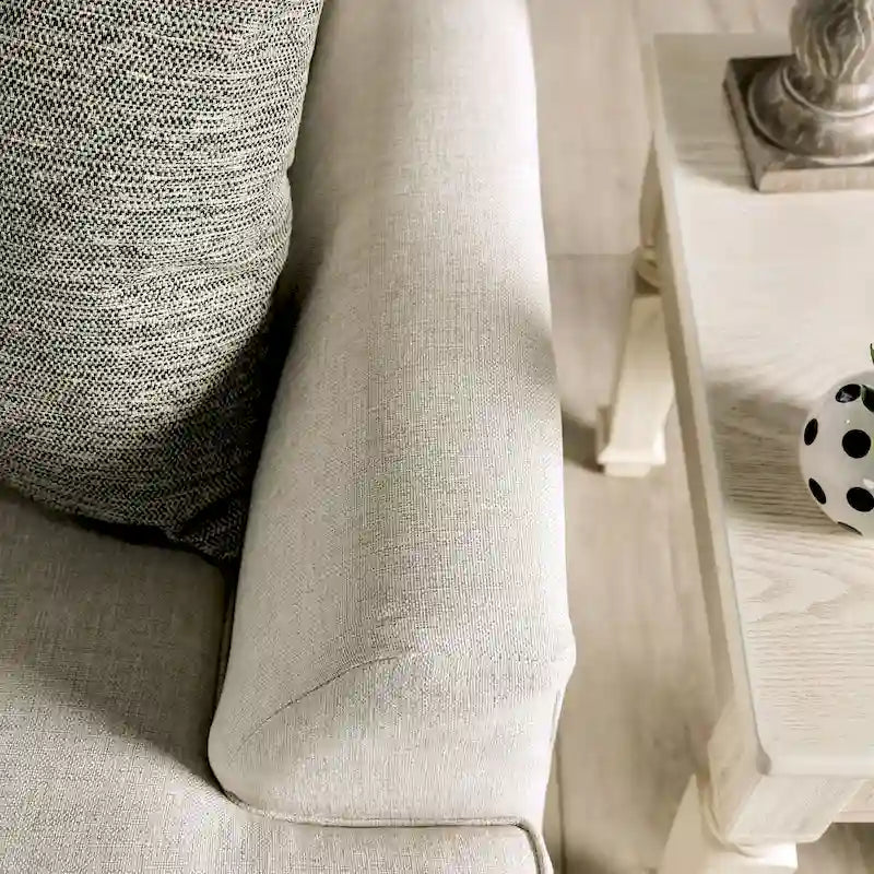 Ilka Transitional Chenille L-Shaped Flared Arms Sectional by Furniture of America