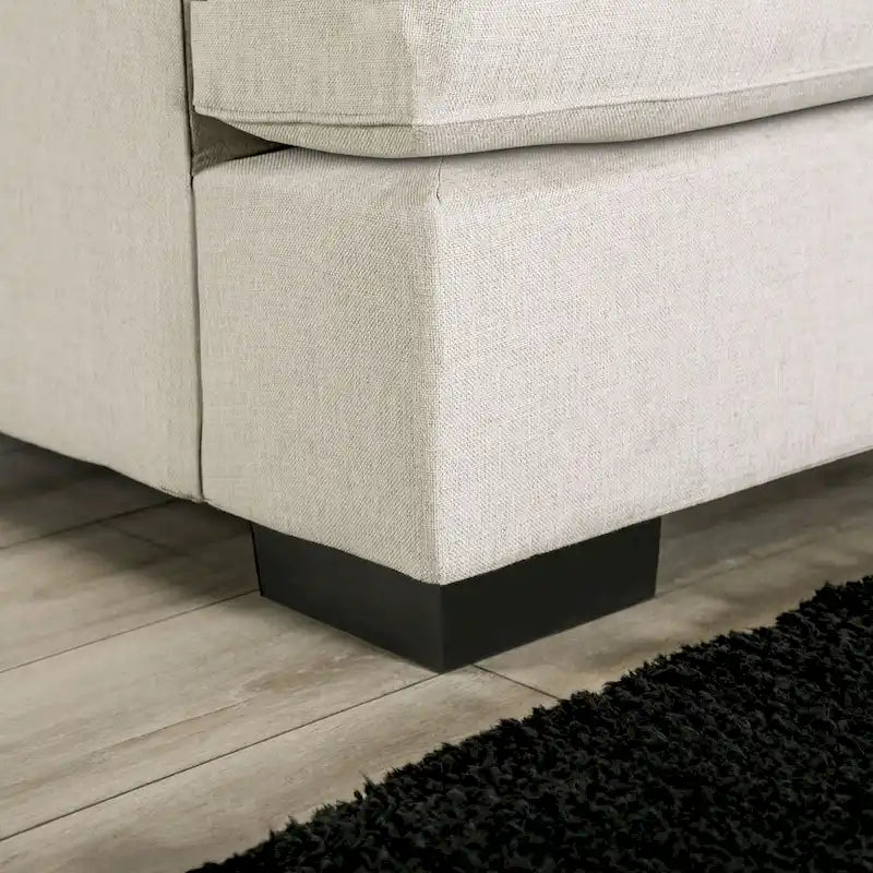 Ilka Transitional Chenille L-Shaped Flared Arms Sectional by Furniture of America