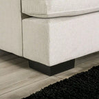 Ilka Transitional Chenille L-Shaped Flared Arms Sectional by Furniture of America