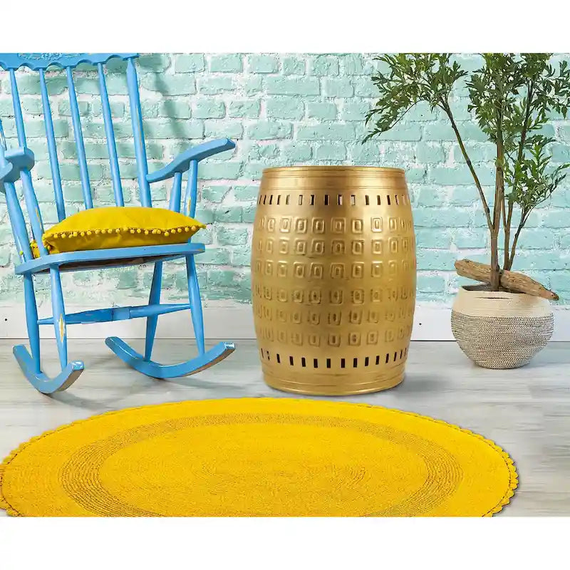 Saffron Fabs Multiple Purpose Hand Crafted Metal Stool/Table