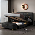 2-Pieces Bedroom Sets,Queen Size Upholstered Platform Bed
