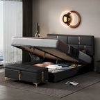 2-Pieces Bedroom Sets,Queen Size Upholstered Platform Bed