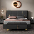 2-Pieces Bedroom Sets,Queen Size Upholstered Platform Bed