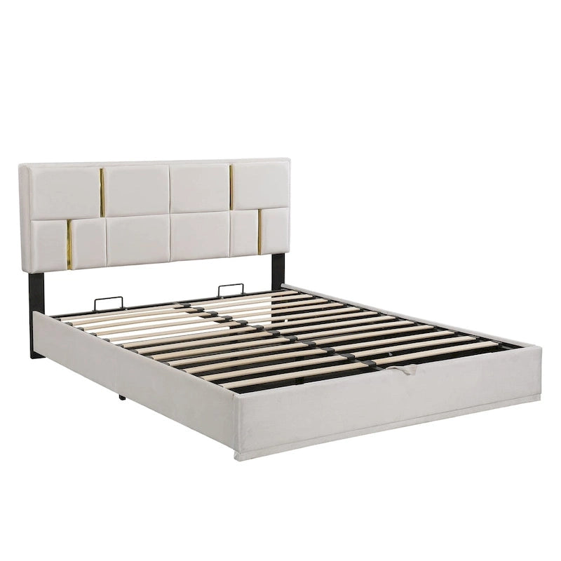 2-Pieces Bedroom Sets,Queen Size Upholstered Platform Bed