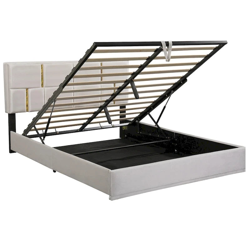 2-Pieces Bedroom Sets,Queen Size Upholstered Platform Bed