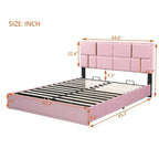 2-Pieces Bedroom Sets,Queen Size Upholstered Platform Bed