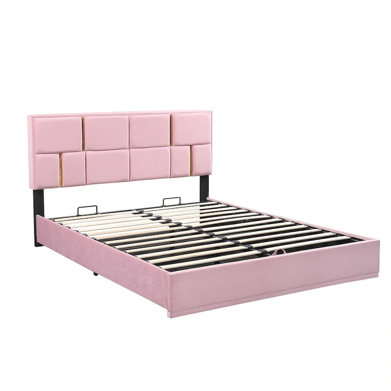 2-Pieces Bedroom Sets,Queen Size Upholstered Platform Bed