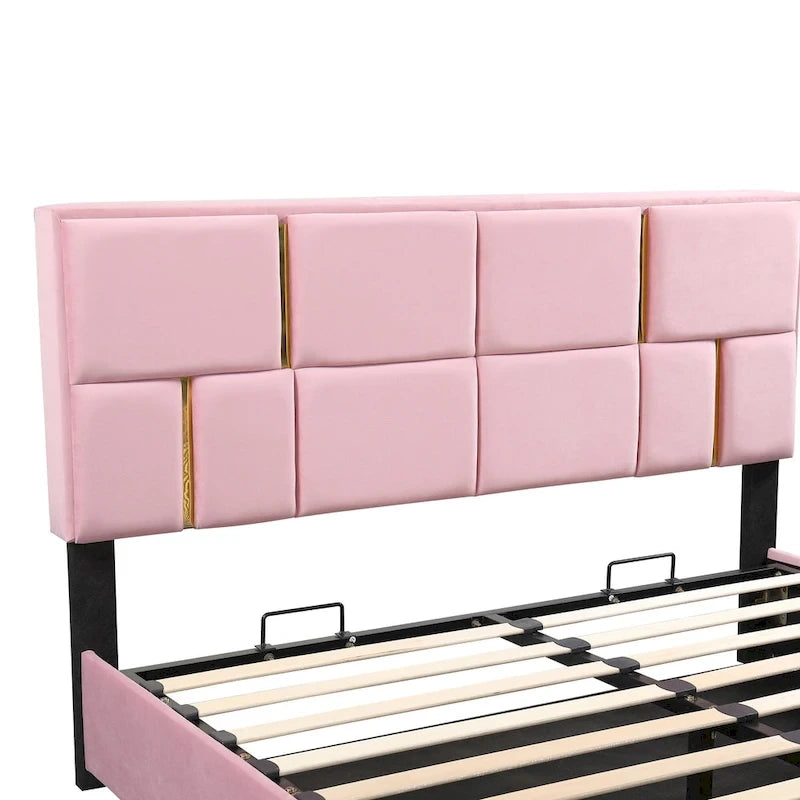 2-Pieces Bedroom Sets,Queen Size Upholstered Platform Bed
