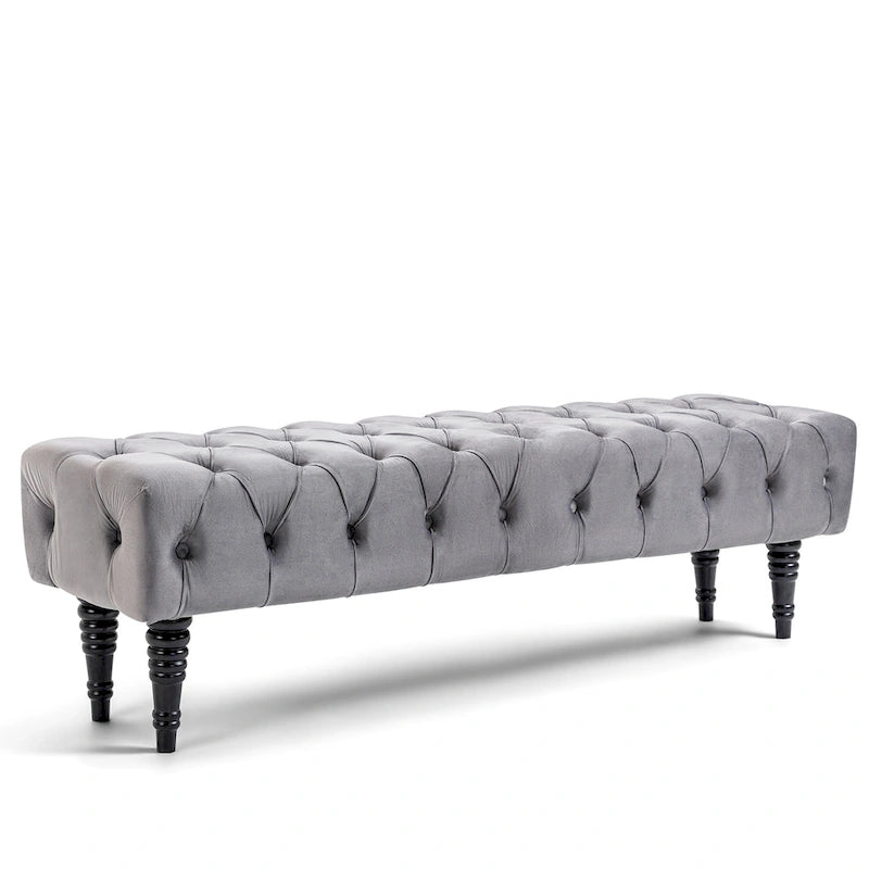 AVAWING Upholstered Tufted Ottoman Bench Accent Entryway Bench