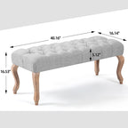 AVAWING Upholstered Tufted Ottoman Bench Accent Entryway Bench
