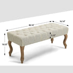AVAWING Upholstered Tufted Ottoman Bench Accent Entryway Bench