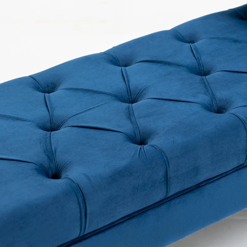 AVAWING Upholstered Tufted Ottoman Bench Accent Entryway Bench