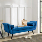 AVAWING Upholstered Tufted Ottoman Bench Accent Entryway Bench