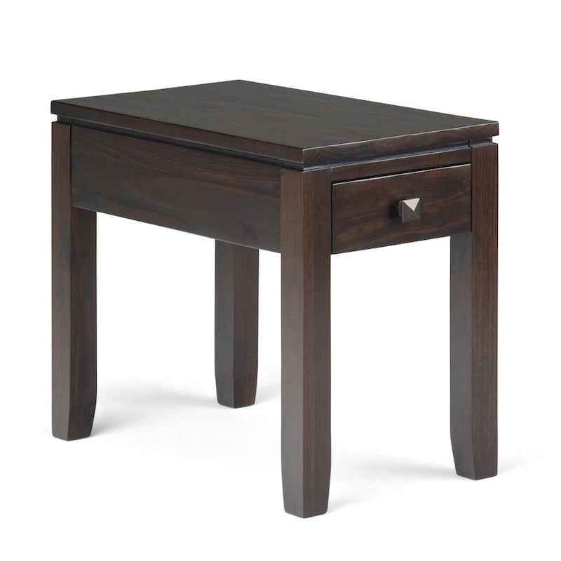 WYNDENHALL Essex SOLID WOOD 14 inch Wide Rectangle Contemporary Narrow Side Table - 14 x 24 x 20