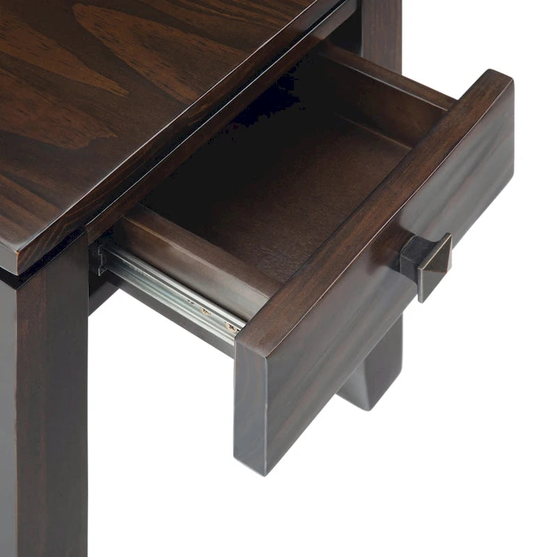 WYNDENHALL Essex SOLID WOOD 14 inch Wide Rectangle Contemporary Narrow Side Table - 14 x 24 x 20