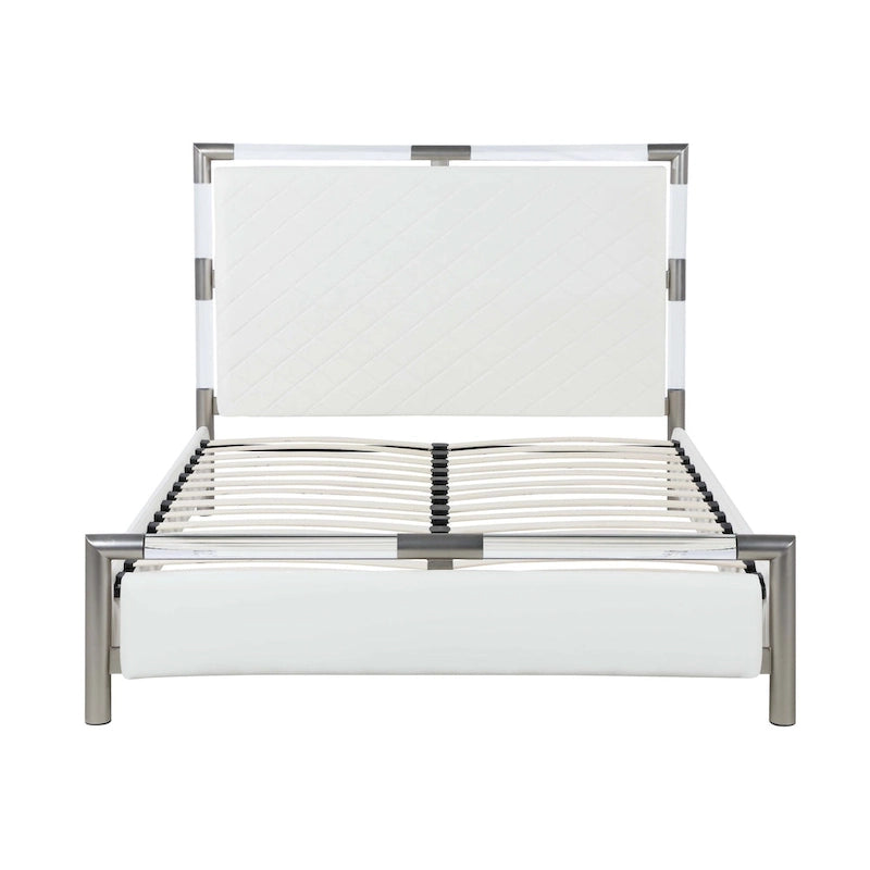 Somette Barry Upholstered Bedroom Set with Bed, Buffet & Lamp Table