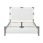 Somette Barry Upholstered Bedroom Set with Bed, Buffet & Lamp Table