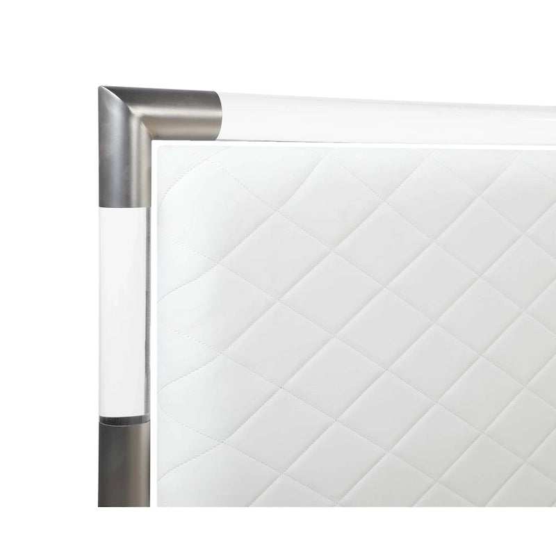 Somette Barry Upholstered Bedroom Set with Bed, Buffet & Lamp Table