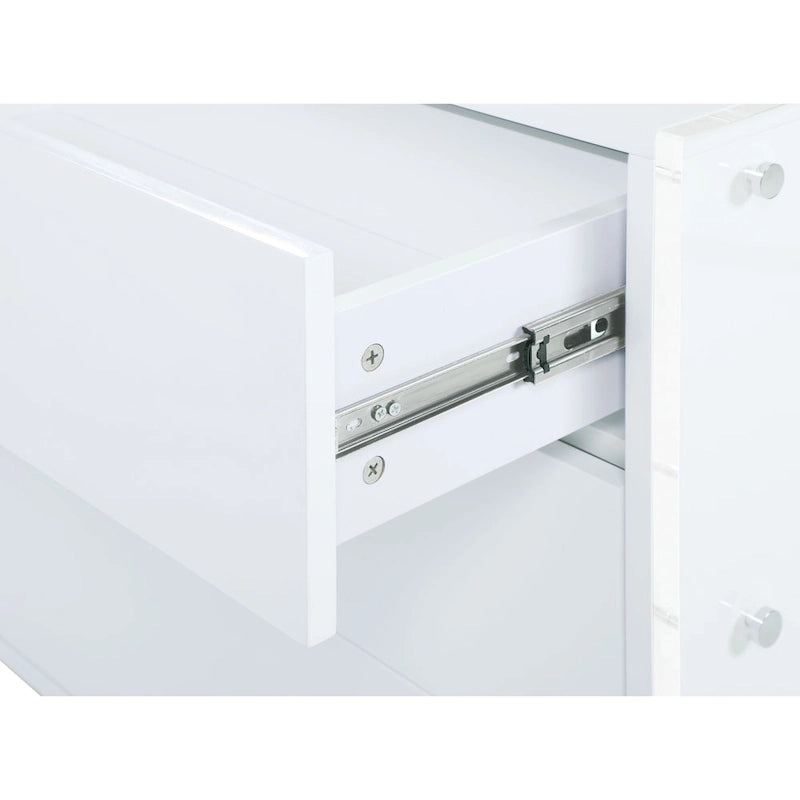 Somette Barry Upholstered Bedroom Set with Bed, Buffet & Lamp Table