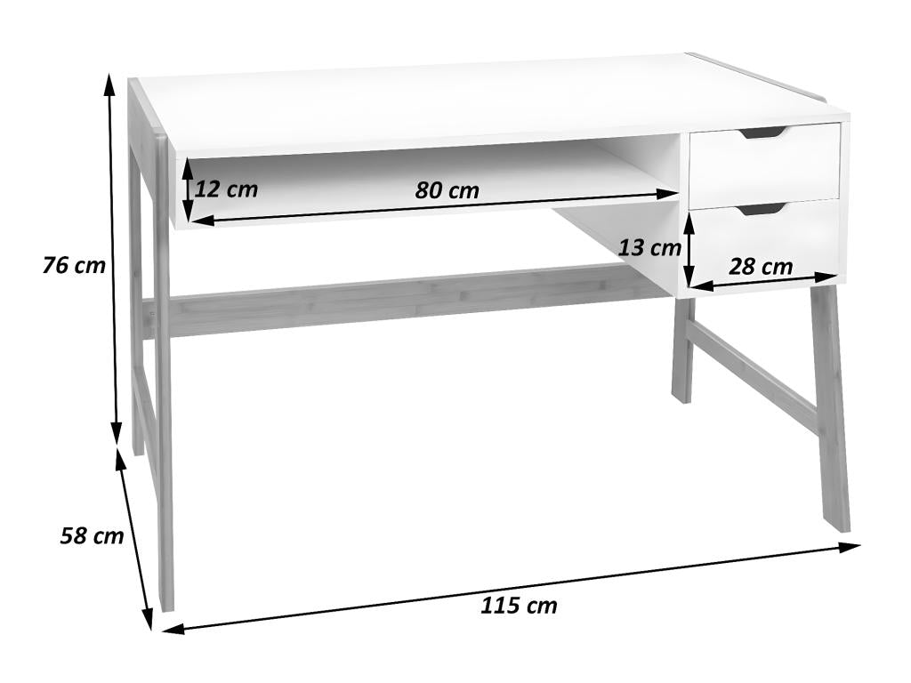 Elariva-K12 desk white WVNS25972