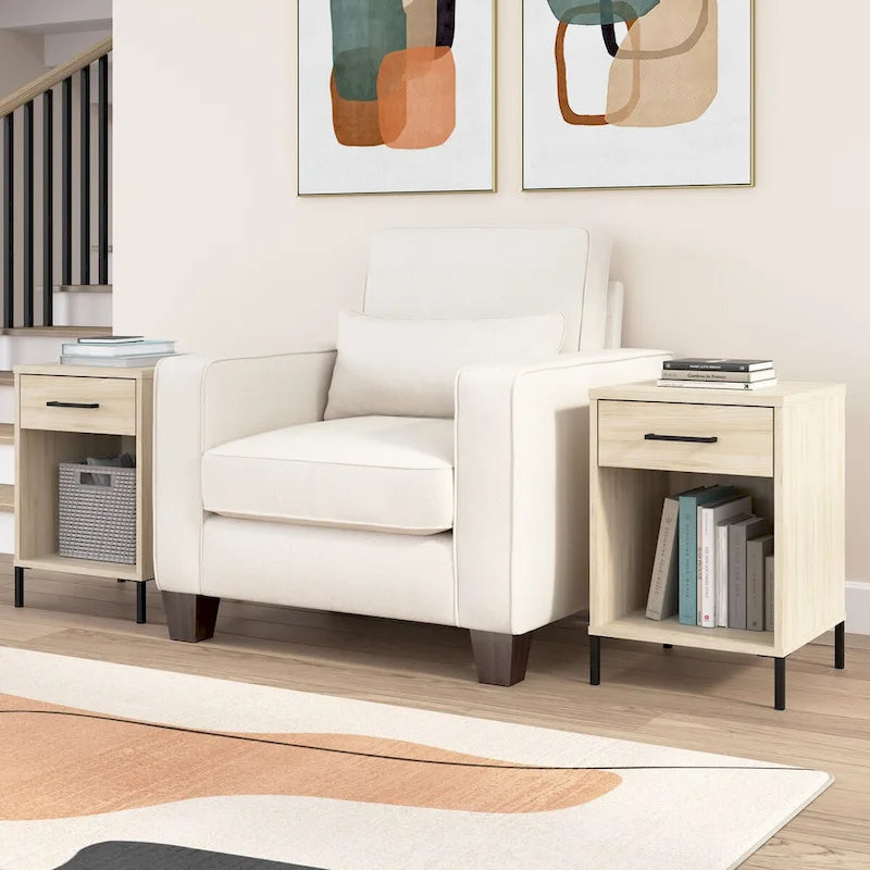Bush Furniture Essence Living Room End Table with Drawer
