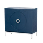 Storage Cabinet Accent Cabinet with Solid Wood Veneer and Metal Leg Frame for Living Room, Entryway
