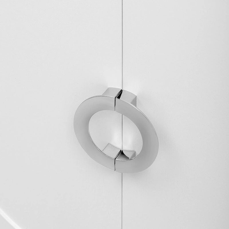 Storage Cabinet Accent Cabinet with Solid Wood Veneer and Metal Leg Frame for Living Room, Entryway