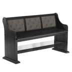 Best Quality Furniture Tufted Backrest Upholstered Counter Height Dining Bench (Single)